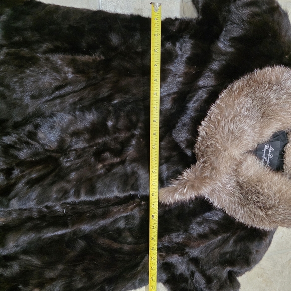 Dasco Made in Canada Black Mink Fur Coat Full Lenght Size L - Picture 11 of 11